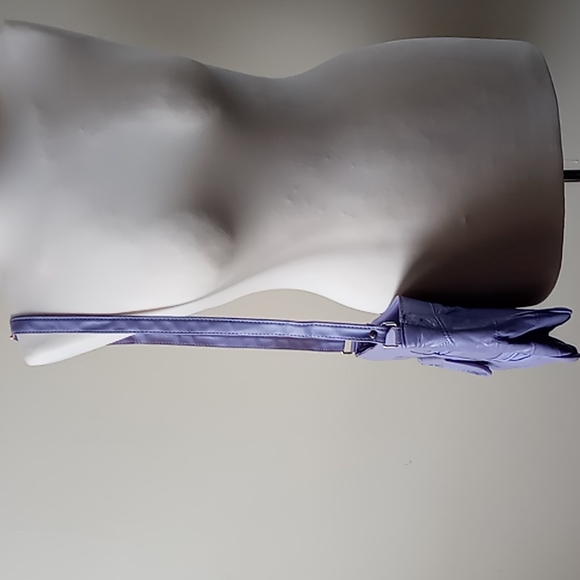 Purple Multi Compartment Satchel Shoulder Bag - Picture 6 of 6